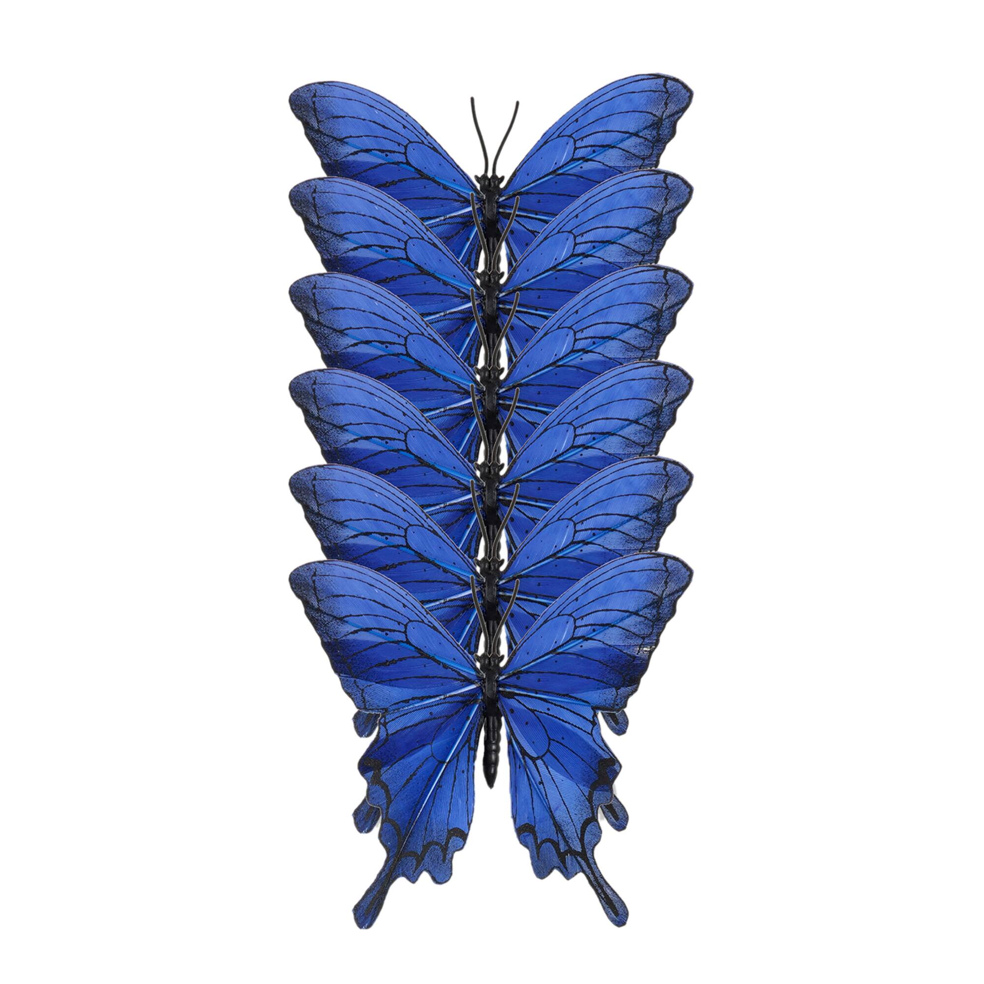 3.5" Blue Feather Butterflies, 6ct. by Ashland®